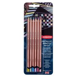 DERWENT Metallic Pencils, Metallic Farbstifte, 6er Set,...