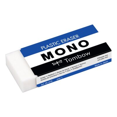 Tombow MONO Plastic Eraser L, weicher Kunststoffradierer