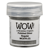 WOW Embossingpulver 15ml, Metallics, Farbe: Polished Silver