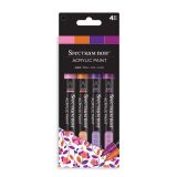 Spectrum Noir Acrylic Paint, Acrylmarker, 4er Pack, Farbe: Jewel