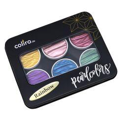Pearlcolor 6er Set im Blechetui von Coliro, Farbe: Rainbow