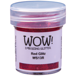 WOW Embossingpulver 15ml, Glitters, Farbe: Red Glitz