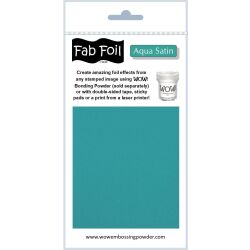 FabFoil von WOW, Heat Foil (hitzereagierende Folie) für Papier, Farbe: Aqua Satin